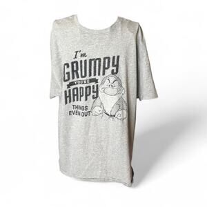 Disney Parks Grumpy "I'm Grumpy You're Happy Things Even Out" T-Shirt XL